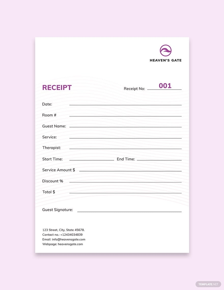 Printable Format Massage Invoice Template Printable Templates Online 