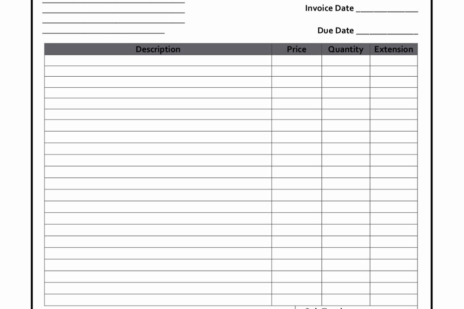 Printable Free Invoice