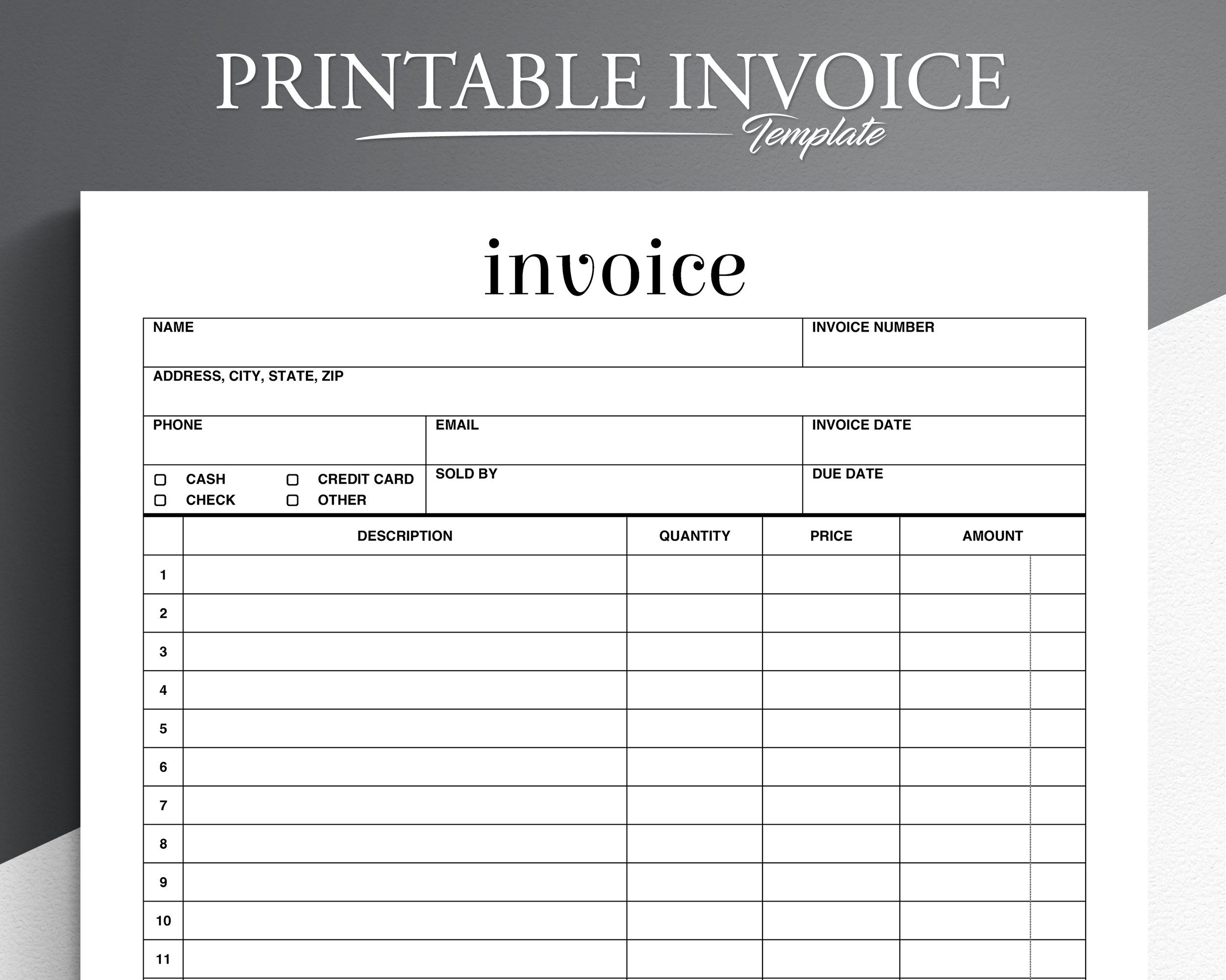 Printable Invoice Form Business Invoice Easy And Simple Invoice 