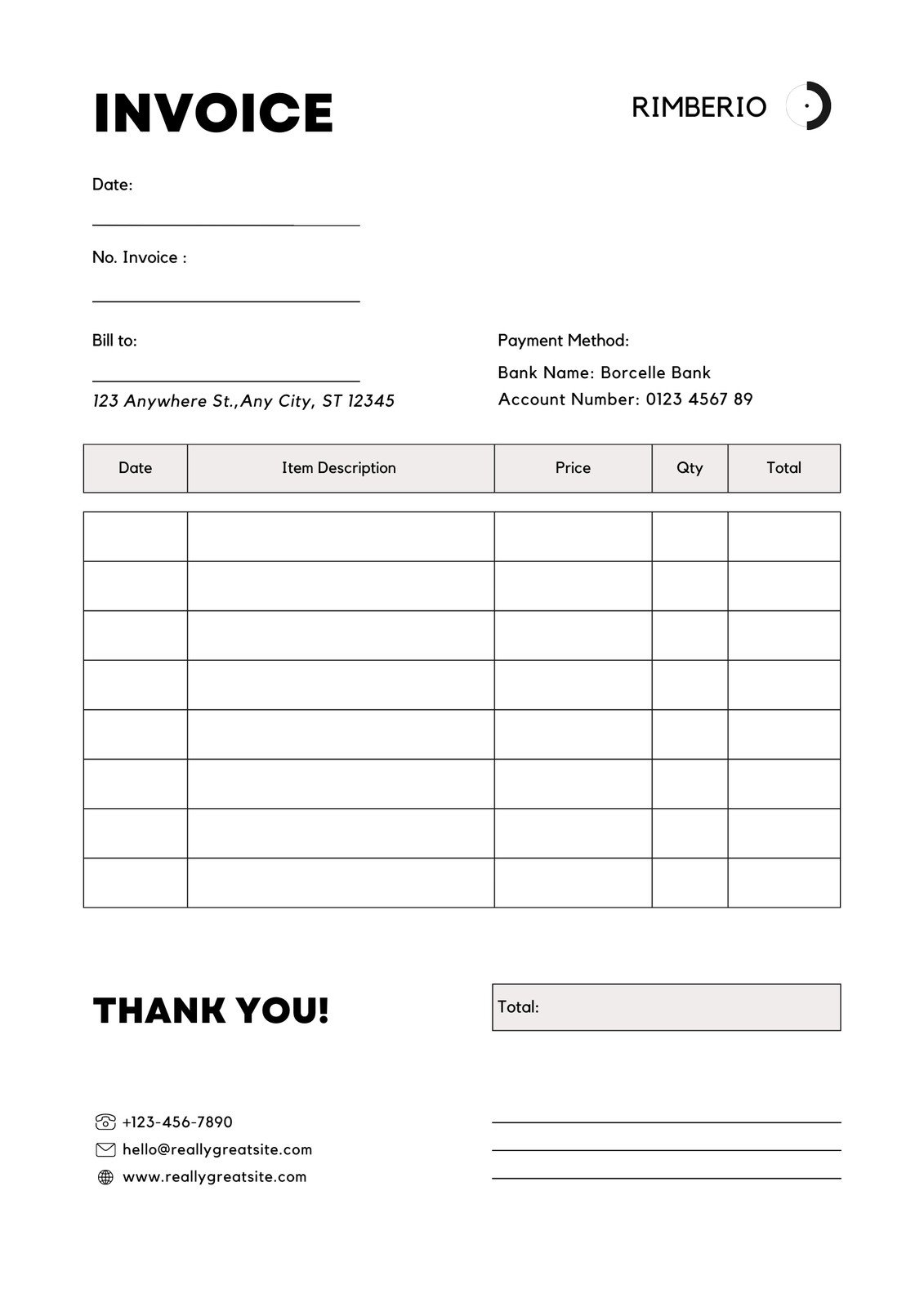 Printable Invoice Templates Printable Free Templates