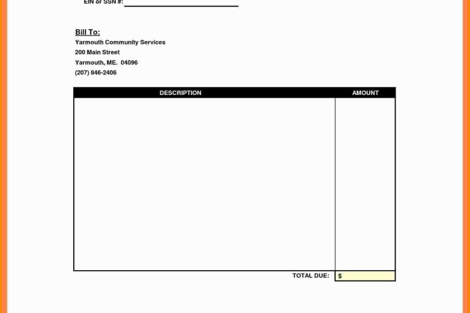 Self Employed Invoice Template Free Printable Templates