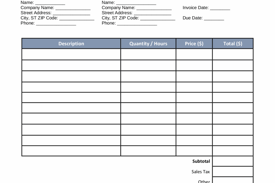 Simple Invoice Template For Independent Contractor Accutolf