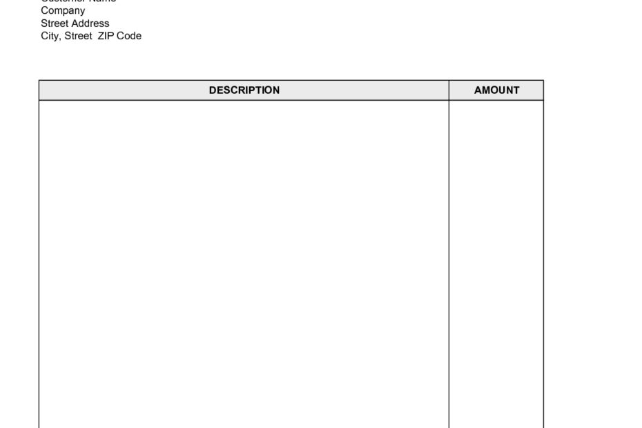 Simple Invoice Template Free Printable Printable Templates Free