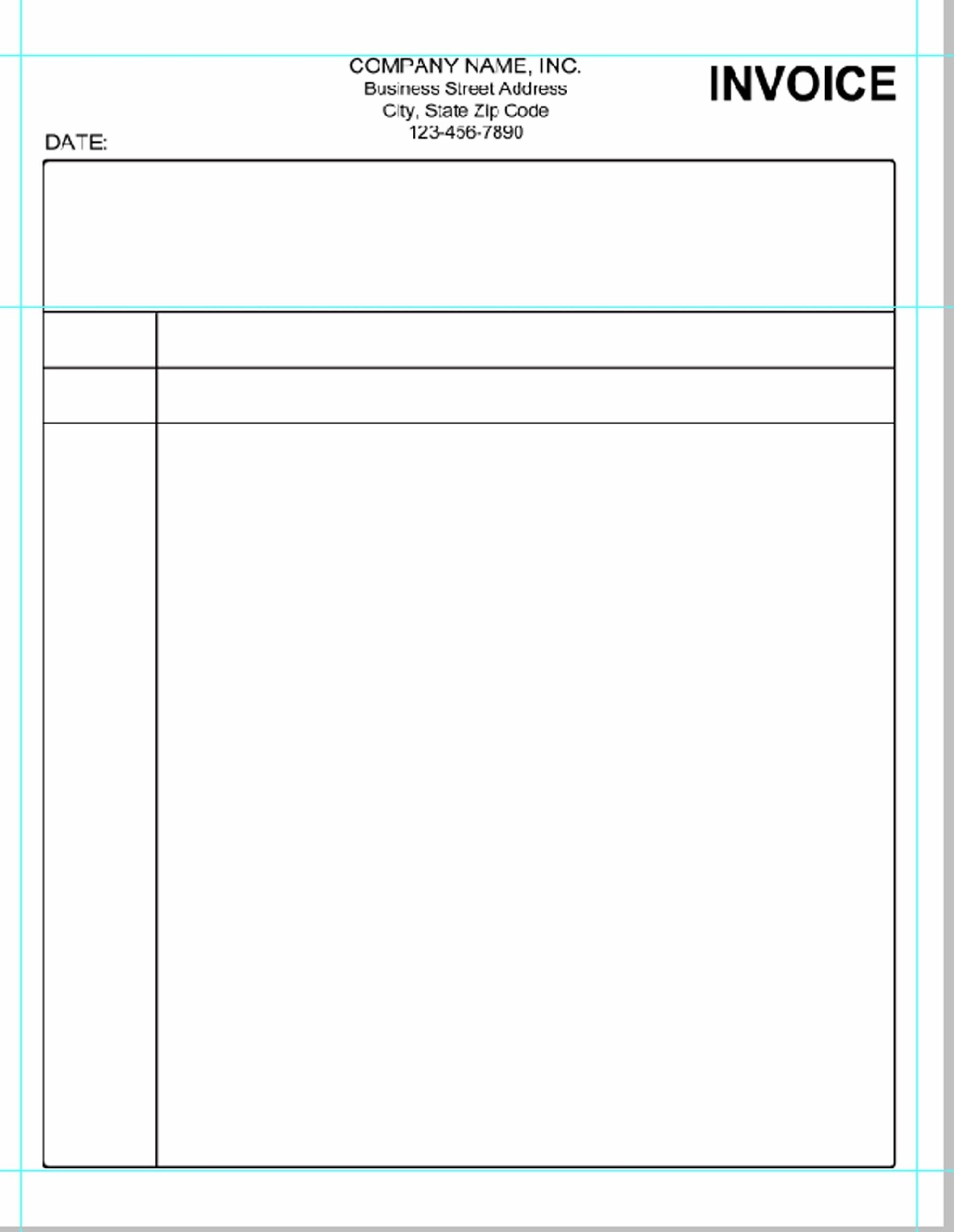 Word Document Blank Invoice Template Sociallio