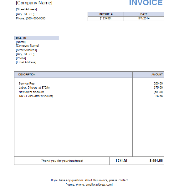 Word Document Free Printable Invoice Template Printable Templates